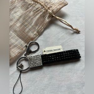 Sparkly black and silver key chain